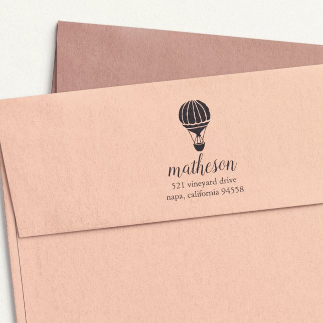 Luftballong Returadress Frimärke Självfärgande Stämpel (Skapare uppladdad)