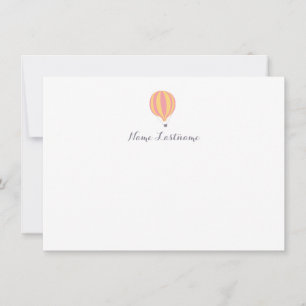 Luftballong Rosa Gult Anpassningsbar Stationery Anteckningskort