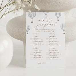 Luftballong Shower What's on Your Mobil Game Inbjudningar