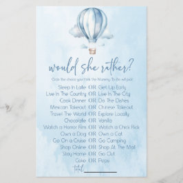 Luftballong skulle hon hellre spela babykläder