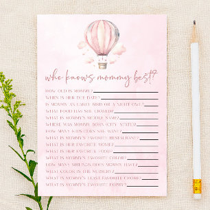 Luftballong som känner till Mamma Baby Shower-spel