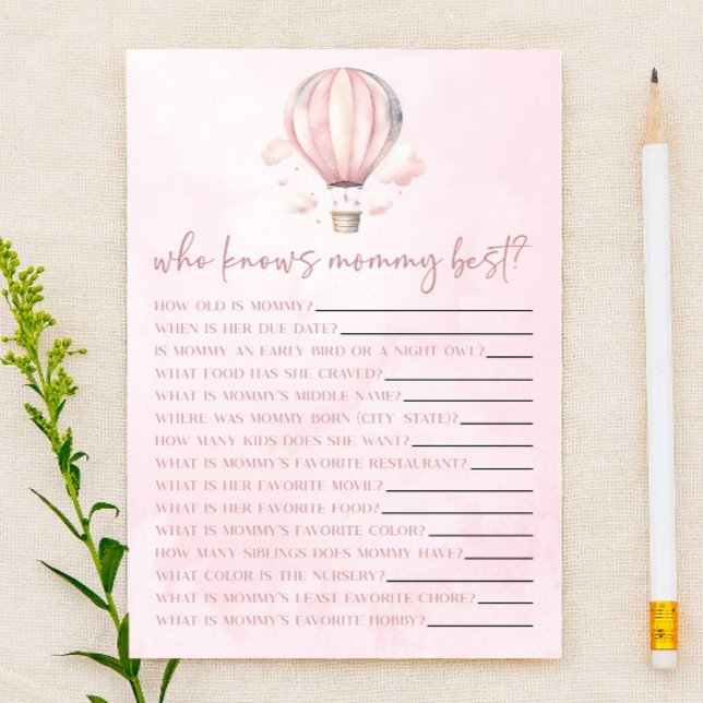 Luftballong som känner till Mamma Baby Shower-spel (Skapare uppladdad)