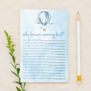 Luftballong som känner till Mamma Baby Shower-spel