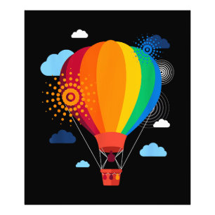 Luftballong T-Shirt Luftballong Rides Fest Fototryck