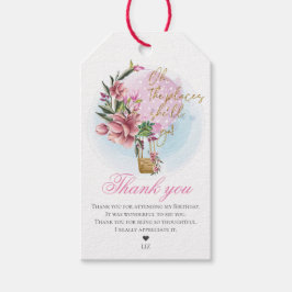 Luftballong Tack till födelsedag Presentetikett