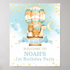 Luftballong Välkomsthälsning för dagtid av uttjänt Poster