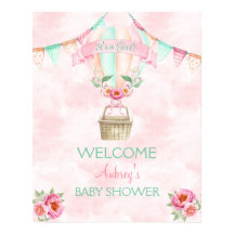 Luftballong Vattenfärgsfärgspets Rosa Mint Peach