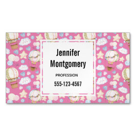 Luftballong Whimsique Watercolor Mönster Magnetiska Visitkort