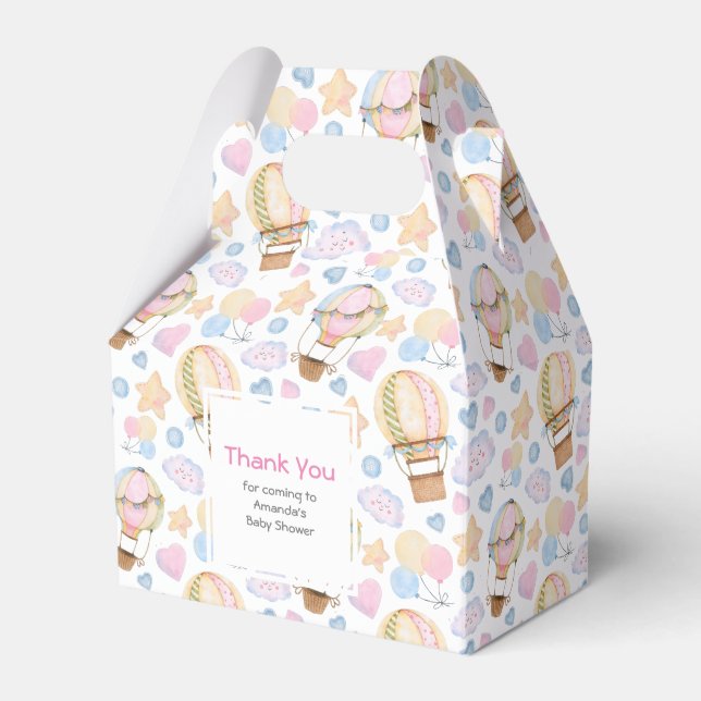 Luftballong Whimsique Watercolor Mönster Presentaskar (Framsidan Sidan)