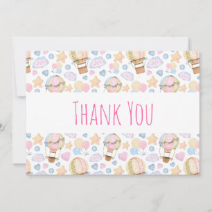 Luftballong Whimsique Watercolor Mönster Tack Kort