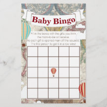 Luftballong & World Map Vintage Traveler Bingo