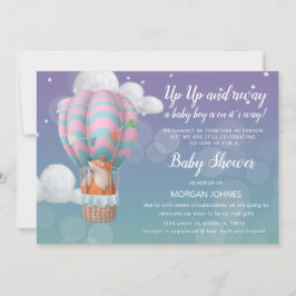 Luftballongdjur Baby Shower inbjudan via post