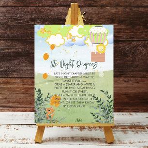 Luftballongen Äventyr börjar vid sena kvällskurvan Poster