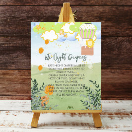 Luftballongen Äventyr börjar vid sena kvällskurvan Poster