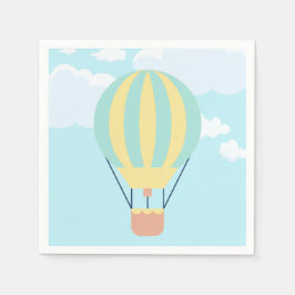 Luftballongen för grönt och Gult i Himlar Pappersservett