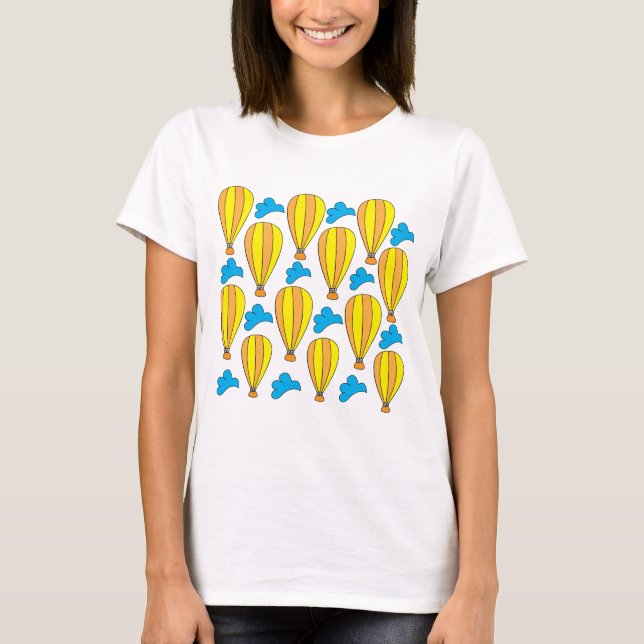 Luftballongen luftballong Blue Clouds T Shirt (Framsida)