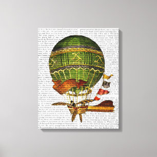 Luftballongens Grönt Canvastryck