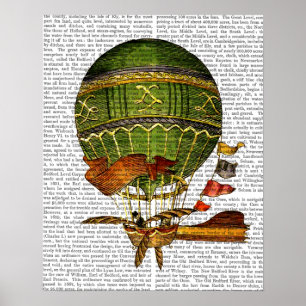 Luftballongens Grönt Poster