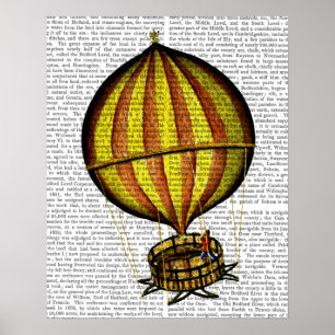 Luftballongens Gult och rött Poster