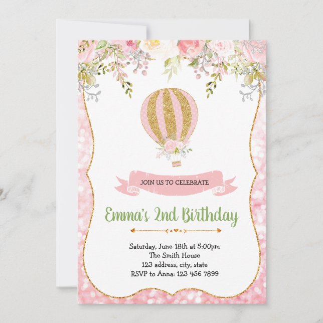 Luftballongens inbjudan (Framsida)