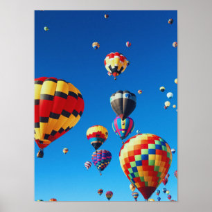 Luftballonger Albuquerque NM Blå himmel Poster