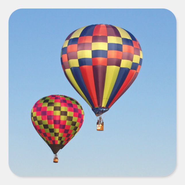 Luftballonger Fyrkantigt Klistermärke (Framsida)