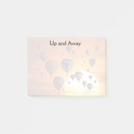 Luftballonger i färdplansnoter post-it block