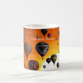 Luftballonger i flygkaffe mugg