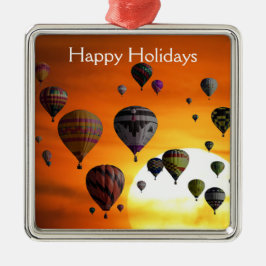 Luftballonger i metall under flygning julgransprydnad metall