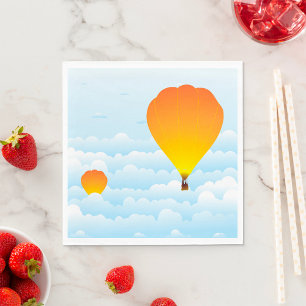 Luftballonger i molntäcken pappersservett