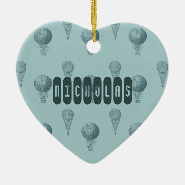 Luftballonger Julgransprydnad Keramik (Framsidan)