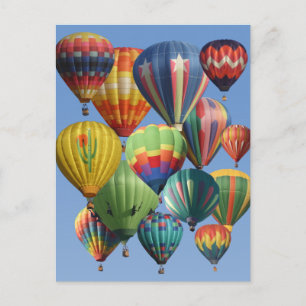 Luftballonger med kronfärgad färg vykort