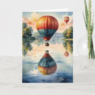 Luftballonger med Vatten-reflektioner Kort