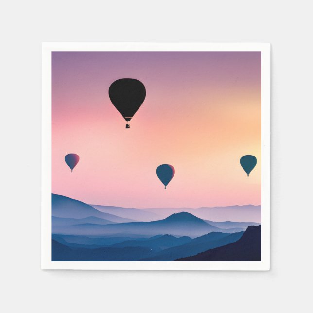 Luftballonger och berg pappersservett (Framsidan)
