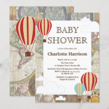 Luftballonger och moln World Travel Baby Shower