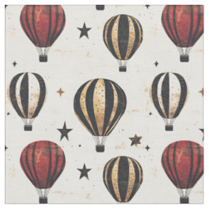 Luftballonger och stjärnor tyg