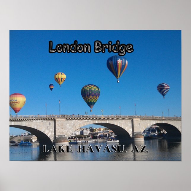 Luftballonger över London Bridge Poster (Framsidan)