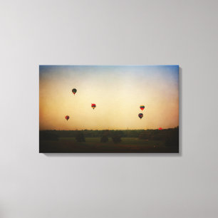 Luftballonger på arbetsytan på panelen Morgon 3 Canvastryck