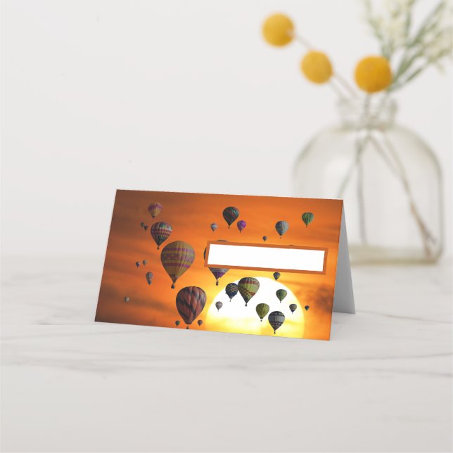 Luftballonger på flygplatskort placeringskort (Framsida)