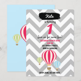Luftballonger på födelsedagsinbjudningar inbjudningar
