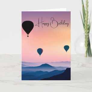 Luftballonger på Morgondagens födelsedag Kort