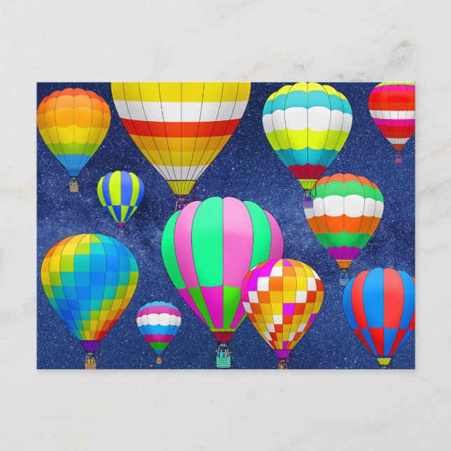 Luftballonger på Starry Natt Vykort (Framsida)