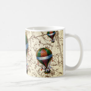 Luftballonger på Zodiachimmel reser flugan Kaffemugg