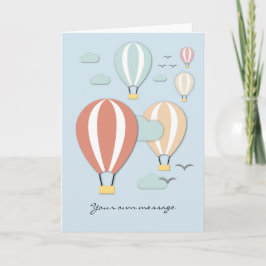 Luftballonger Papercut Stil Tack Kort