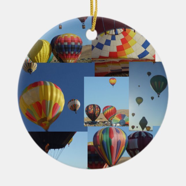 Luftballonger Photo Collage jul Ornament (Framsidan)