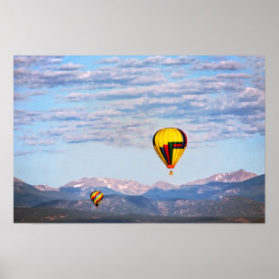 Luftballonger, Rocky mountains, Colorado Poster