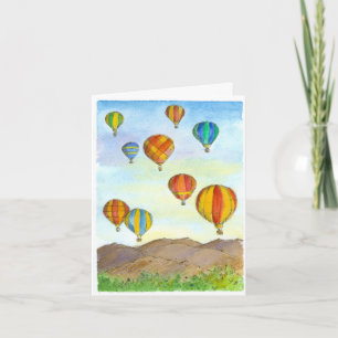 Luftballonger Sunrise Mountains Grattis på födelse Kort