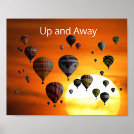 Luftballonger under flygning poster