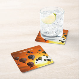 Luftballonger under flygning underlägg papper kvadrat