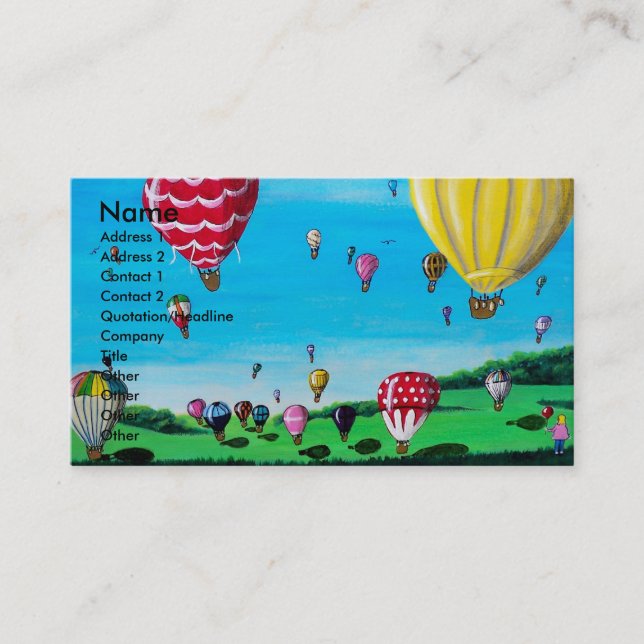 Luftballonger Visitkort (Framsida)